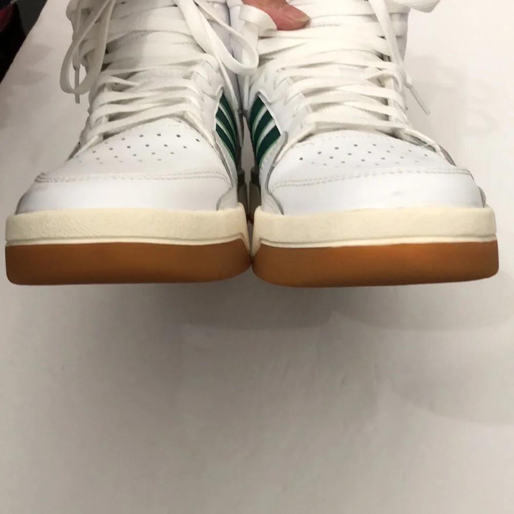 ADIDAS NEO ENTRAP MID WHITE COLLEGIATE GREEN II SNEAKERS MENS SIZE 10